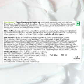 Deep Moisture Body Butter | From the makers of Parachute Advansed | 160ml - PureSense