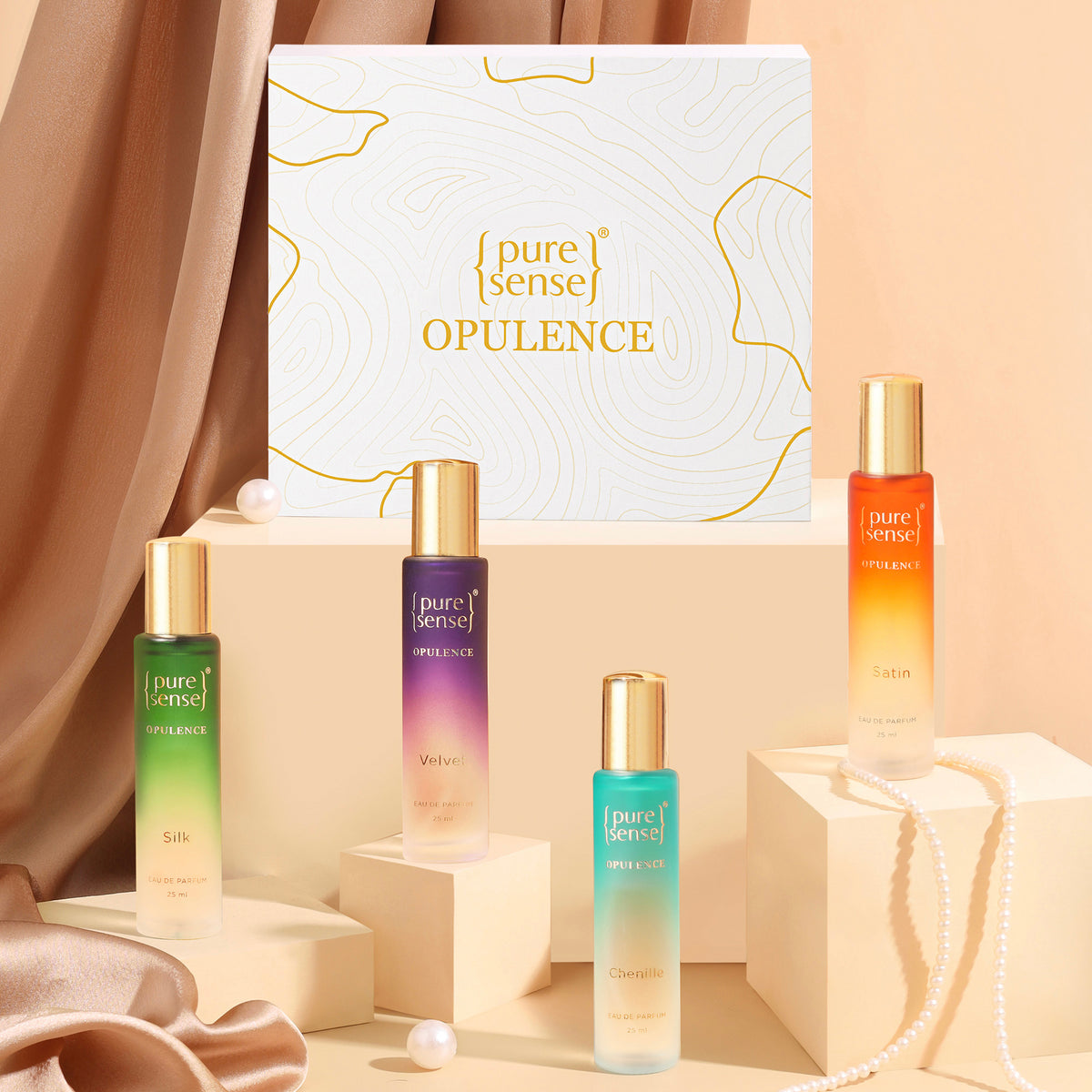 PureSense Opulence Perfume Gift Set (Silk x Velvet x Satin x Chenille)