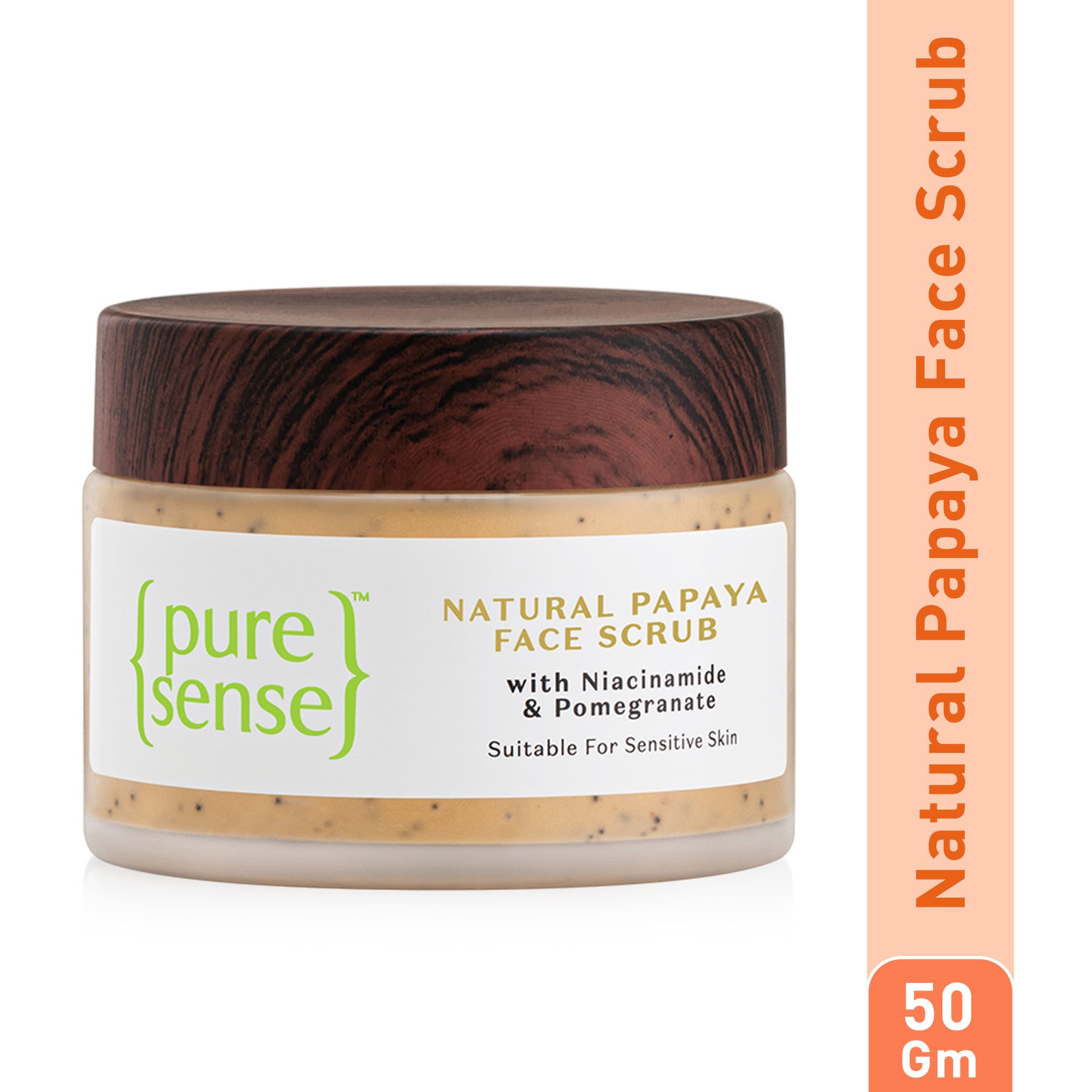 Natural Papaya Face Scrub | Paraben & Sulphate Free | From the makers of Parachute Advansed | 50g - PureSense