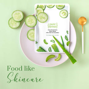 [CRED] Nourishing Sheet Mask with Aloe Vera & Cucumber ( Pack of 2) | From the makers of Parachute Advansed | 30ml
