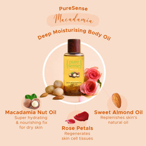 [CRED] Relaxing Macadamia Deep Moisturising Body Oil (Pack of 2) |  From the makers of Parachute Advansed | 200ml