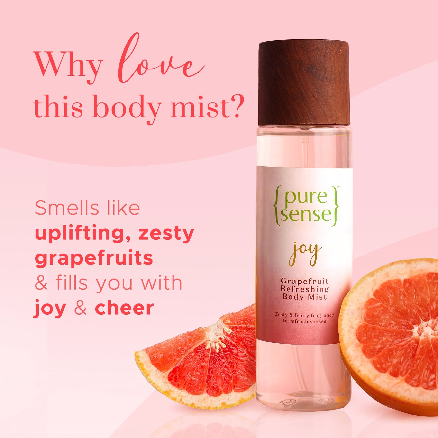 Joy Grapefruit Refreshing Body Mist | From the makers of Parachute Advansed | 150 ml