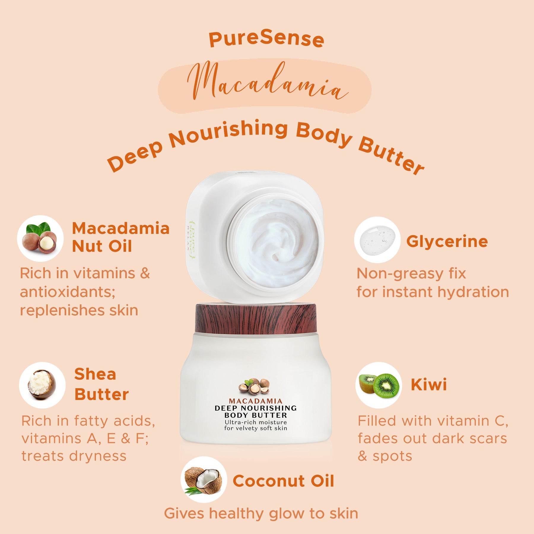 [CRED] Macadamia Deep Nourishing Body Butter | From the makers of Parachute Advansed | 140 ml