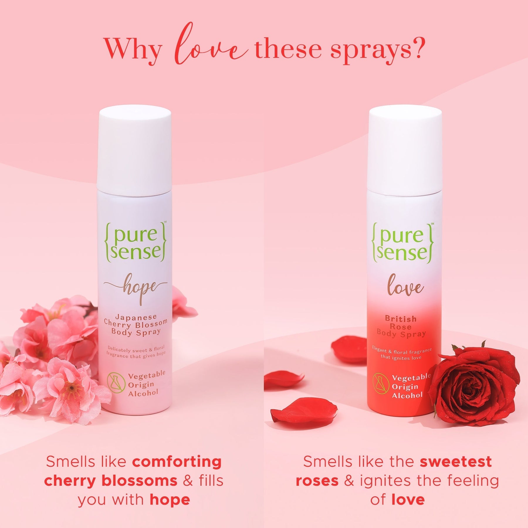 British Rose Body Spray & Japanese Cherry Blossom Body Spray |  From the makers of Parachute Advansed | 300ml