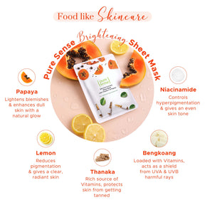 Brightening Sheet Mask with Vitamin C & Papaya | From the makers of Parachute Advansed | 15ml