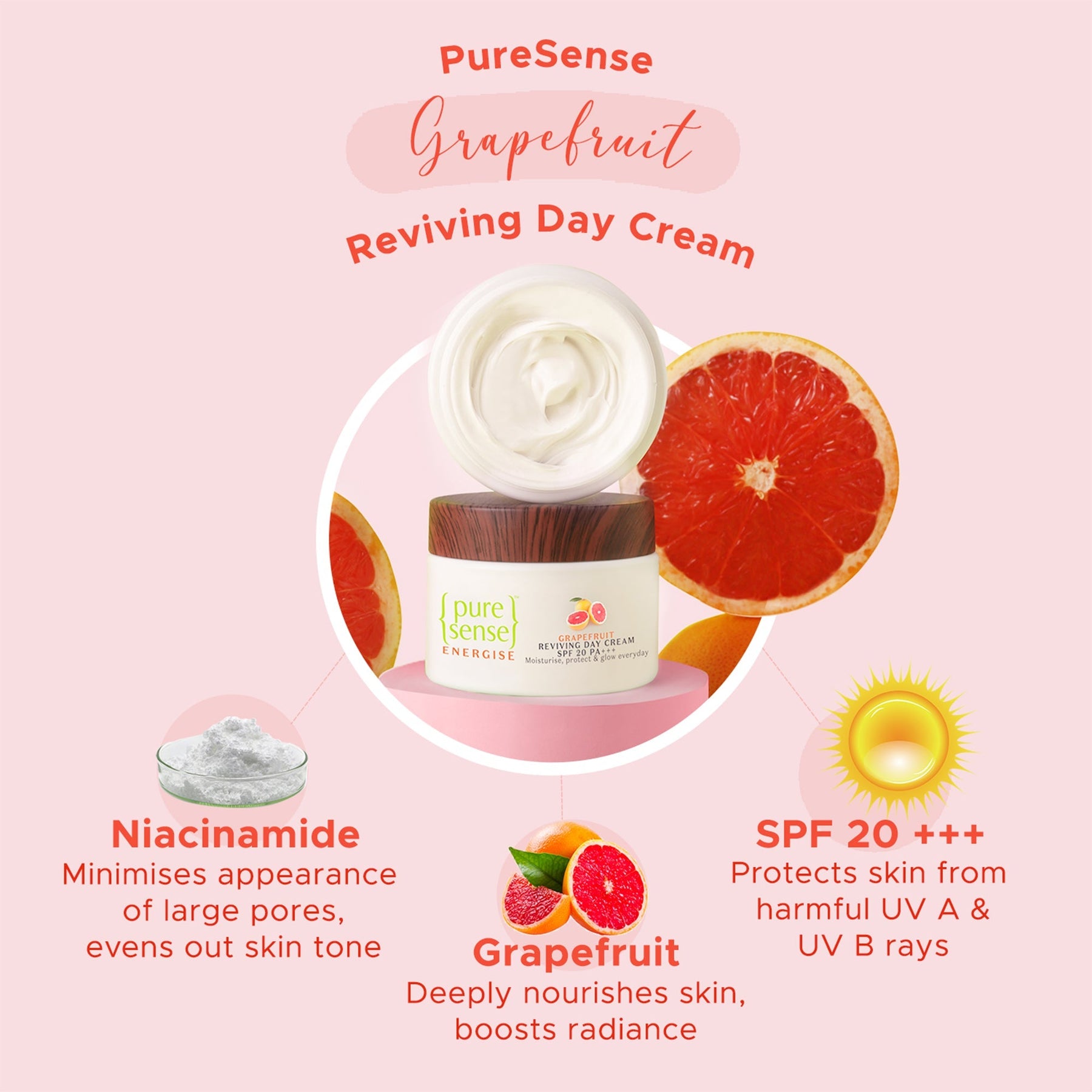 Grapefruit Reviving Day Cream (Pack of 2) | From the makers of Parachute Advansed | 100ml