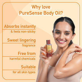 Relaxing Macadamia Deep Moisturising Body Oil | From the makers of Parachute Advansed | 100 ml - PureSense