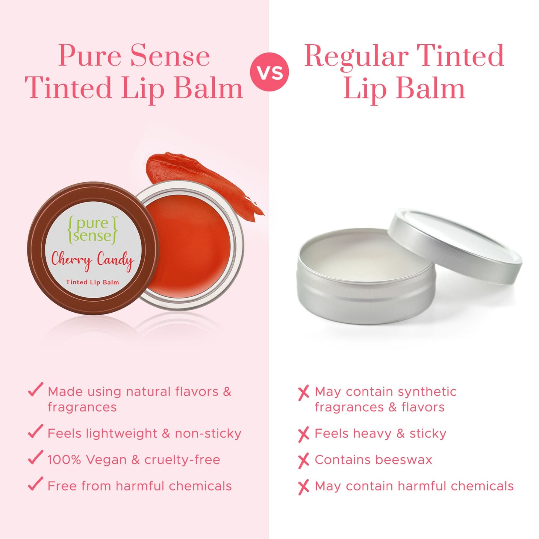 [CRED] Cherry Candy Tinted Lip Balm combo - Pack of 2 |  From the makers of Parachute Advansed | 10 ml