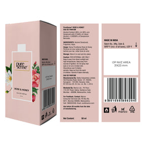 Rose & Honey Women's Perfume Floral Long Lasting Perfume for Women 50ml