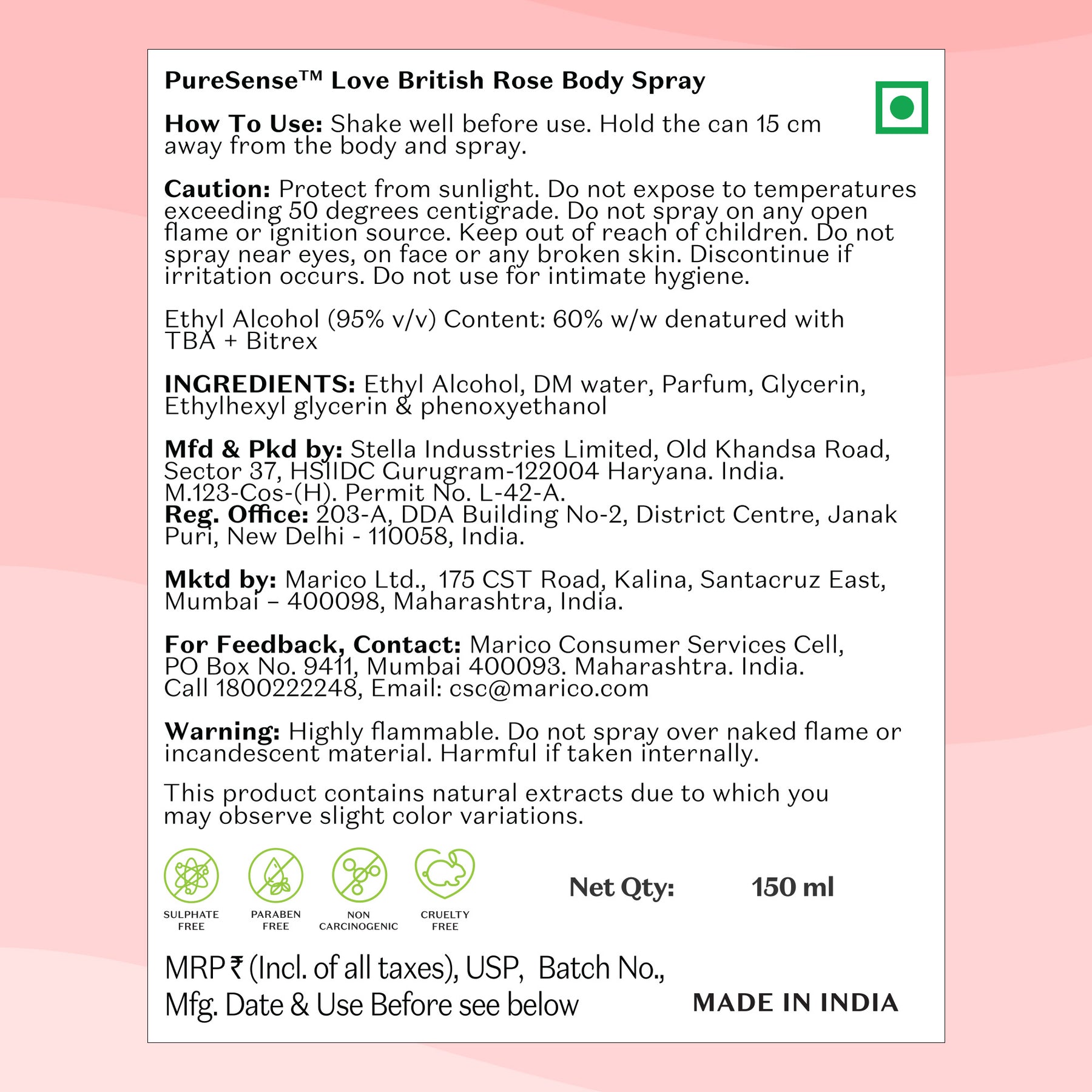 Serene Cool Vibes Body Spray &  Love British Rose Body Spray combo 300 ml