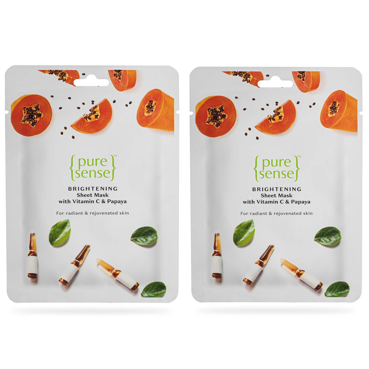 [CRED] Brightening Sheet Mask with Vitamin C & Papaya (Pack of 2) | From the makers of Parachute Advansed | 30ml