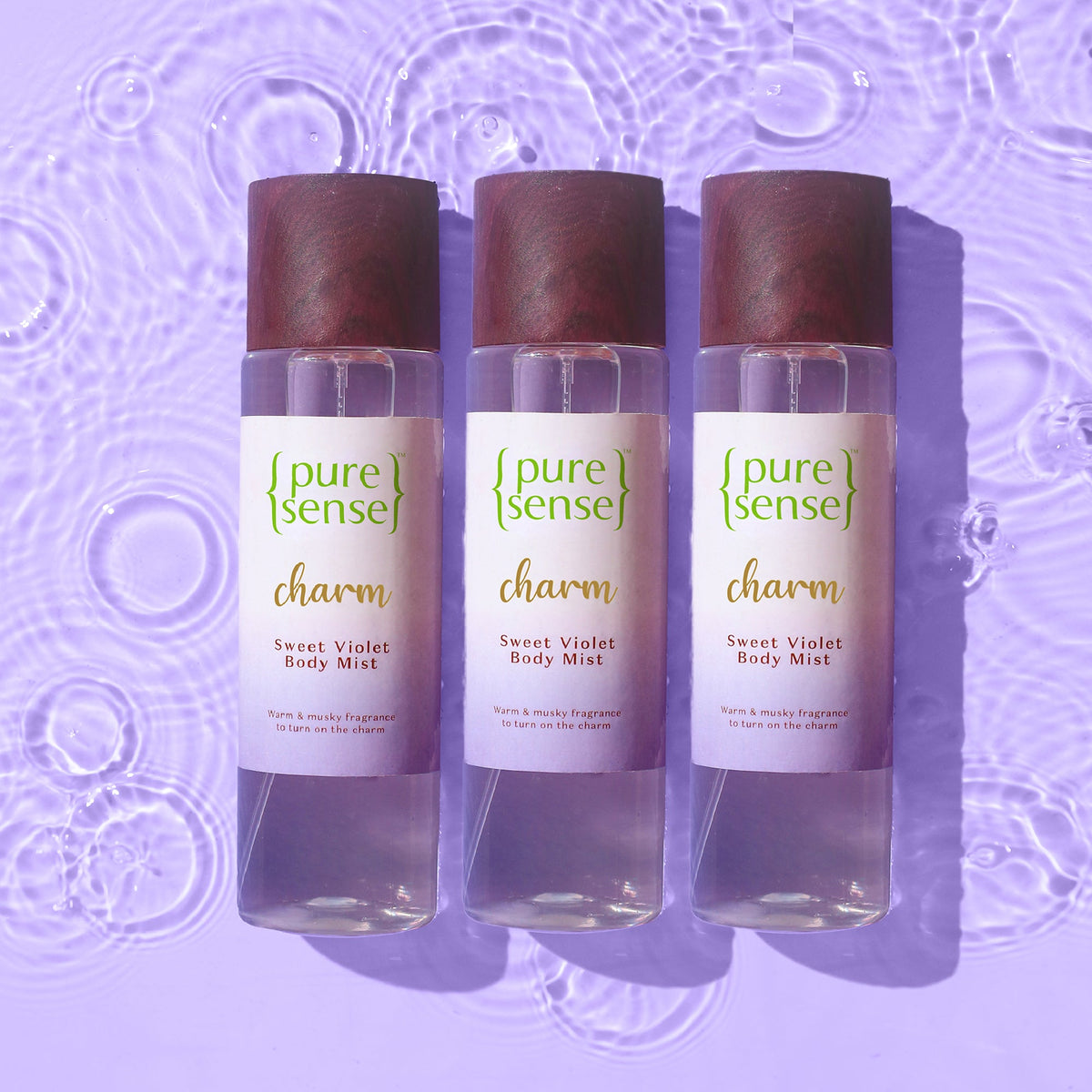 [CRED] Charm Sweet Violet Body Mist (Pack of 3) | From the makers of Parachute Advansed | 450ml