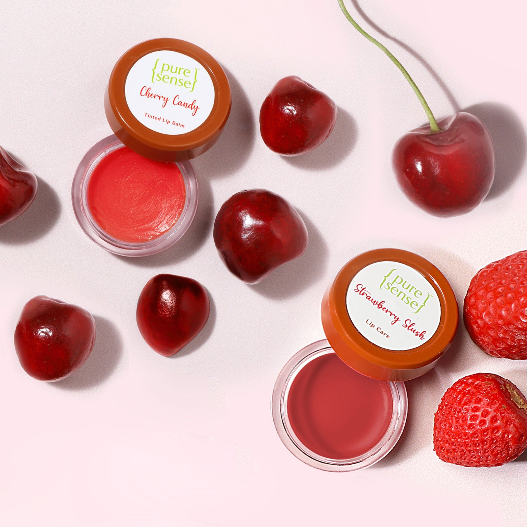 [CRED] Cherry Candy Tinted Lip Balm 5ml +  Strawberry Slush Lip Balm 5m | Pack of 2 | From the makers of Parachute Advansed | 10ml
