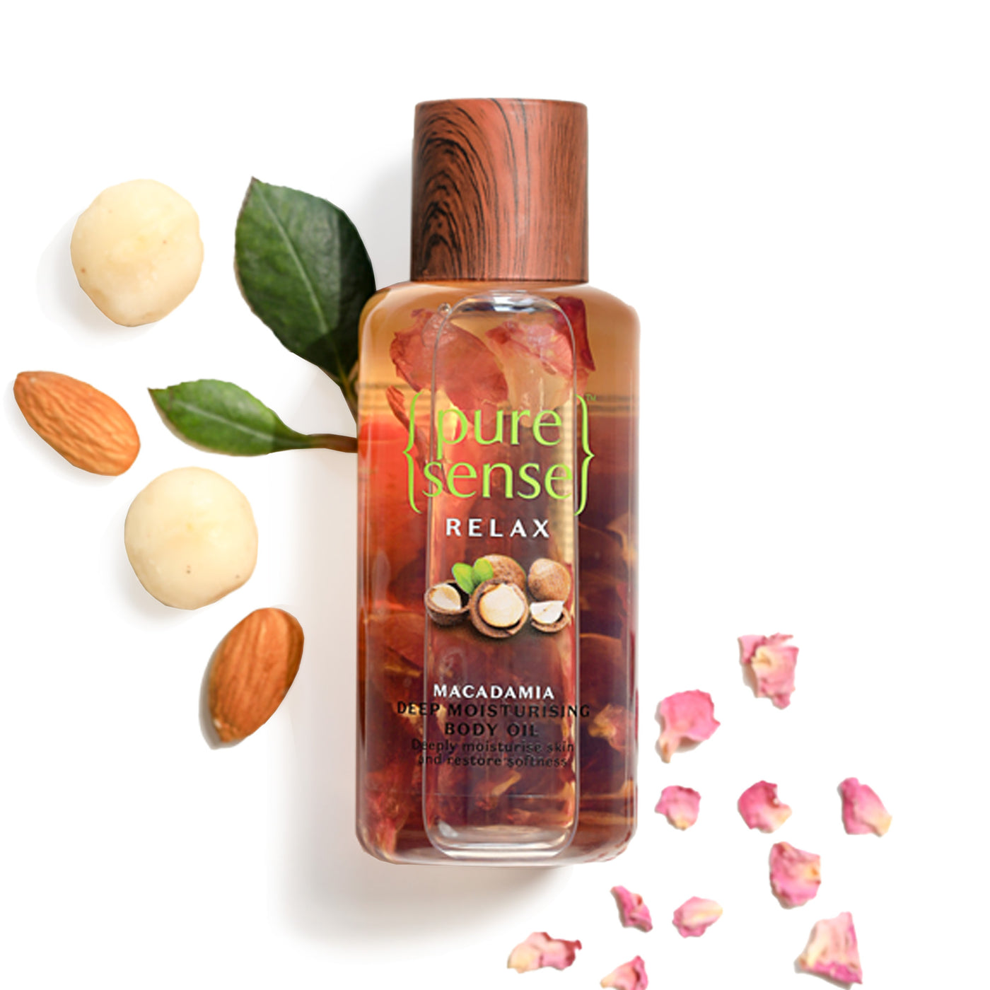 Relaxing Macadamia Deep Moisturising Body Oil | From the makers of Parachute Advansed | 100 ml - PureSense