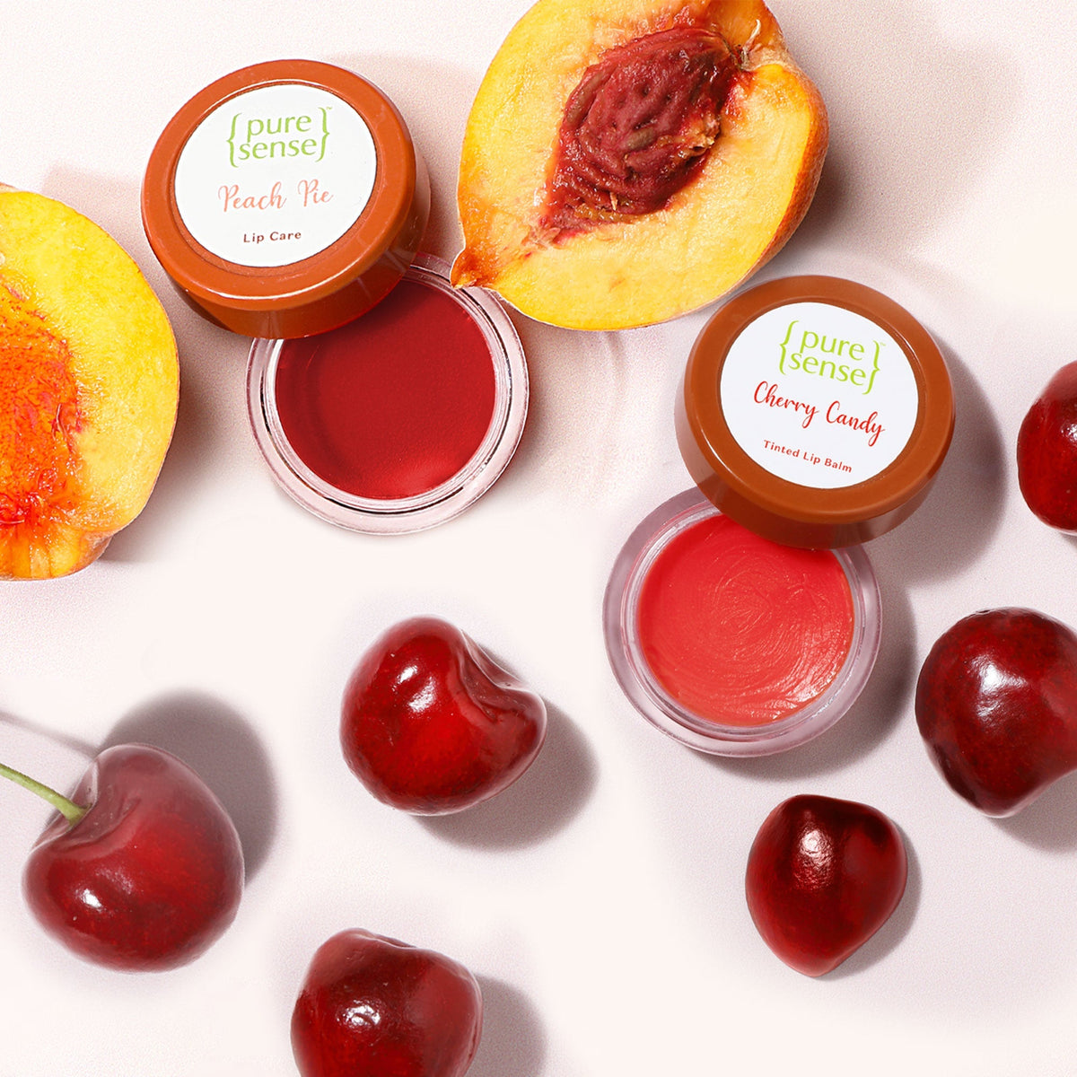 Cherry Candy Tinted Lip Balm 5ml +  Peach Pie Lip Balm 5ml | Pack of 2 | From the makers of Parachute Advansed | 10ml
