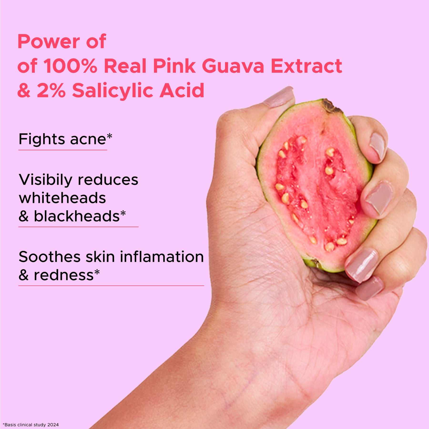 PureSense 2% Salicylic Acid Face Serum BHA Based Exfoliant Guava for Acne Prone Oily Skin for Men and Women 10ml