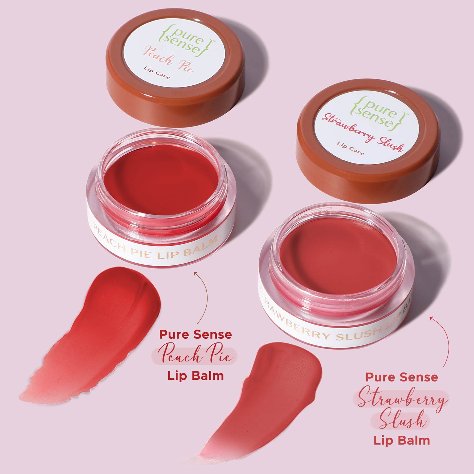Peach Pie Lip Balm 5ml+ Strawberry Slush Lip Balm 5ml | From the makers of Parachute Advansed | 10ml