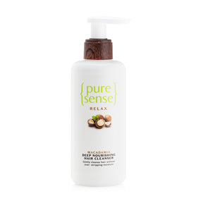 Relaxing Macadamia Deep Nourishing Hair Cleanser (Shampoo) | Paraben & Sulphate Free |  From the makers of Parachute Advansed | 200 ml - PureSense