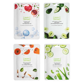 Sheet Mask (Pack of 4) | From the makers of Parachute Advansed | 60ml - PureSense