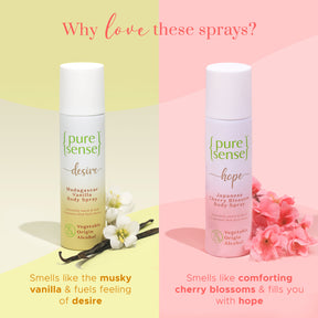 Hope Japanese Cherry Blossom Body Spray & Desire Madagascar Vanilla Body Spray | From the makers of Parachute Advansed | 300ml - PureSense