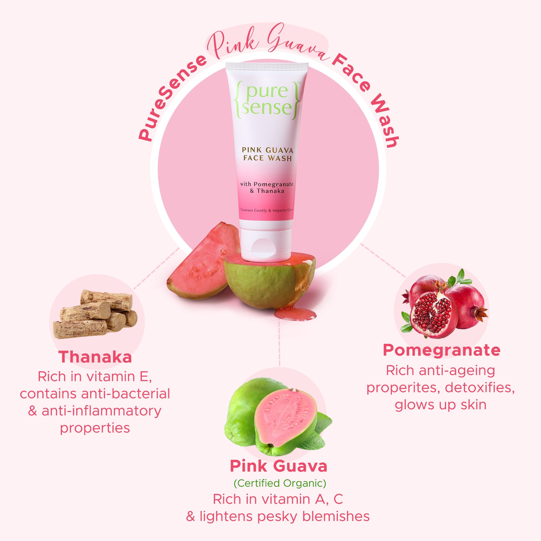 Pink Guava Face Wash | From the makers of Parachute Advansed | 100ml