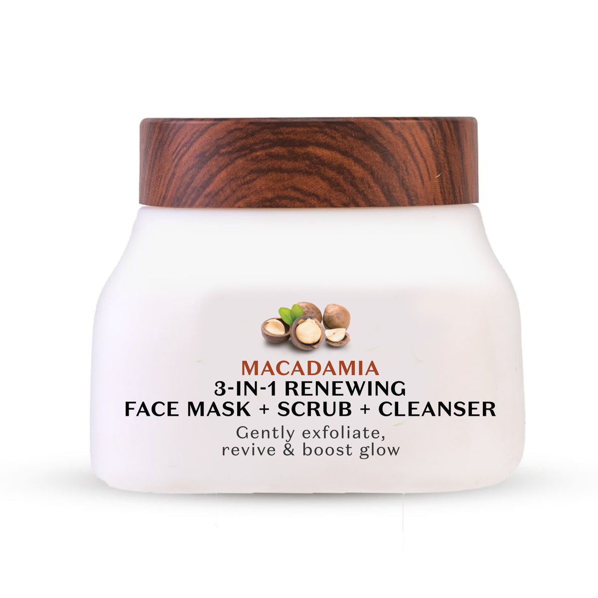 Macadamia 3 in 1 Renewing Face Mask, Scrub & Cleanser | From the makers of Parachute Advansed | 140ml