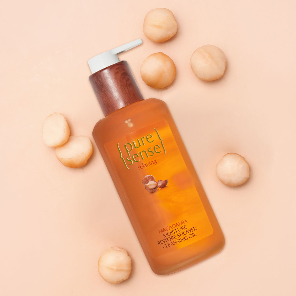 Macadamia Moisture Restore Shower Cleansing Oil (Body Wash) | From the makers of Parachute Advansed | 200ml - PureSense