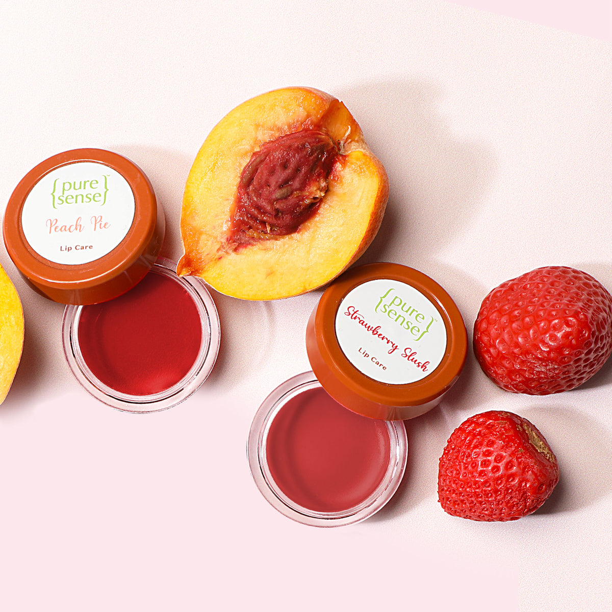 Peach Pie Lip Balm 5ml+ Strawberry Slush Lip Balm 5ml | From the makers of Parachute Advansed | 10ml